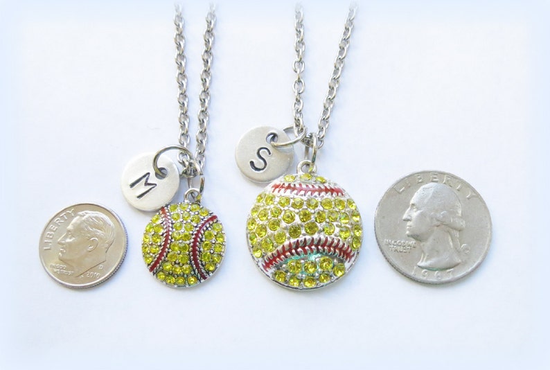 Personalized Softball Necklace Jewelry With Number Charm Etsy
