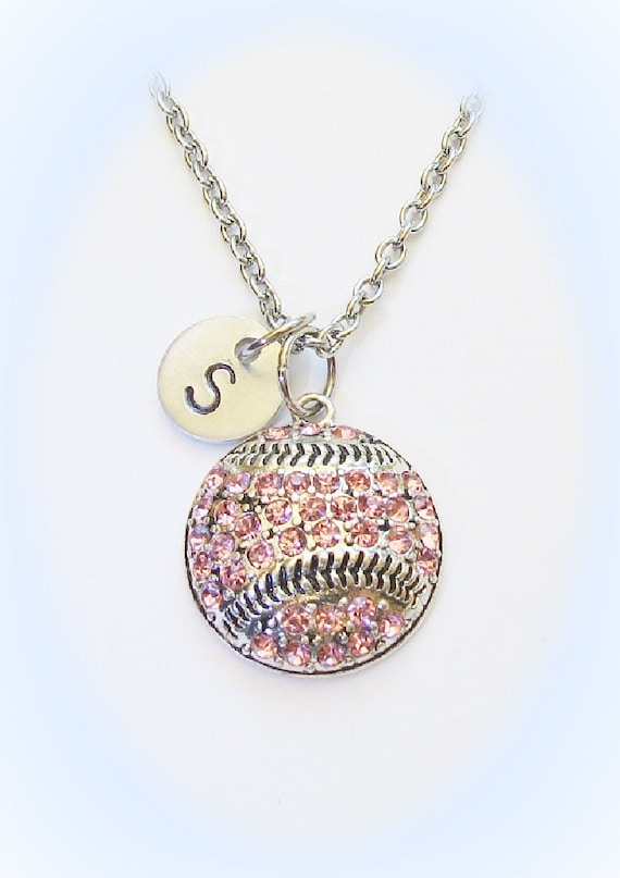 Personalized Baseball Softball Necklace, Baseball Mom, Baseball