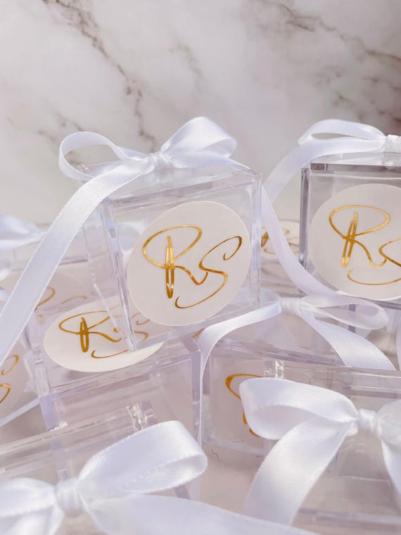 Acrylic Favor Box: Clear Transparent Party & Wedding Treat Boxes,Favours(10pcs)