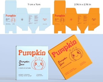 Pumpkin Treat Box Template,Printable Fall Gift Box, Halloween Favor Box JPEG PDF,DIY Autumn Party Box,A4 Paper Print, Printable Craft Box