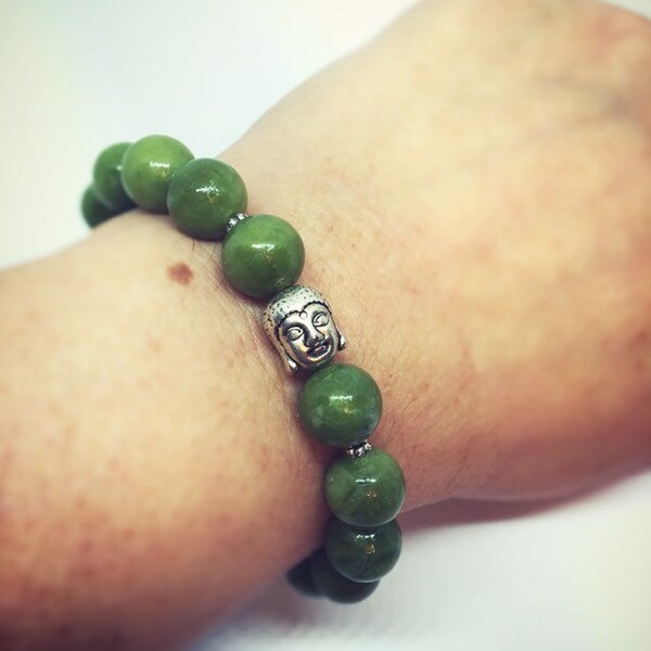 Jade Bracelet with Buddha image 1
