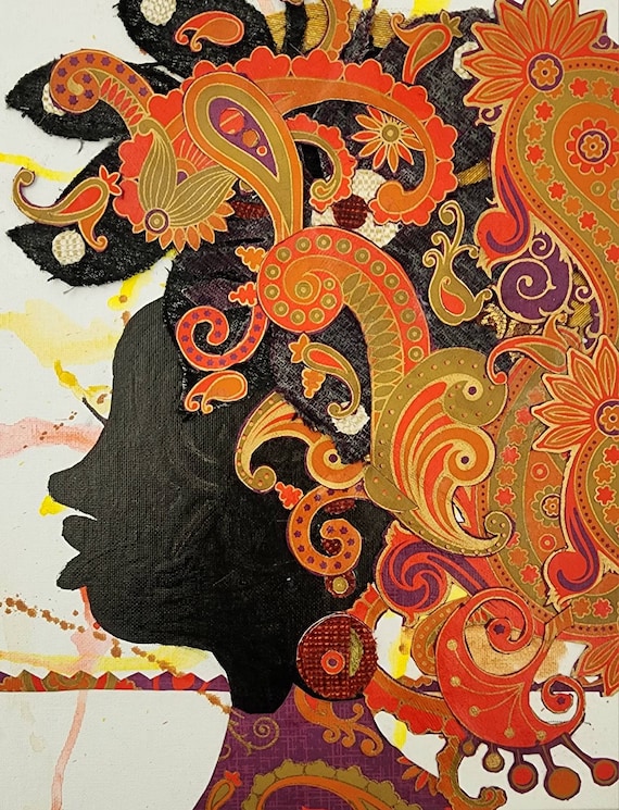 レア］唯一無二 手作業転写アート イラスト キャンバス インテリア 絵画