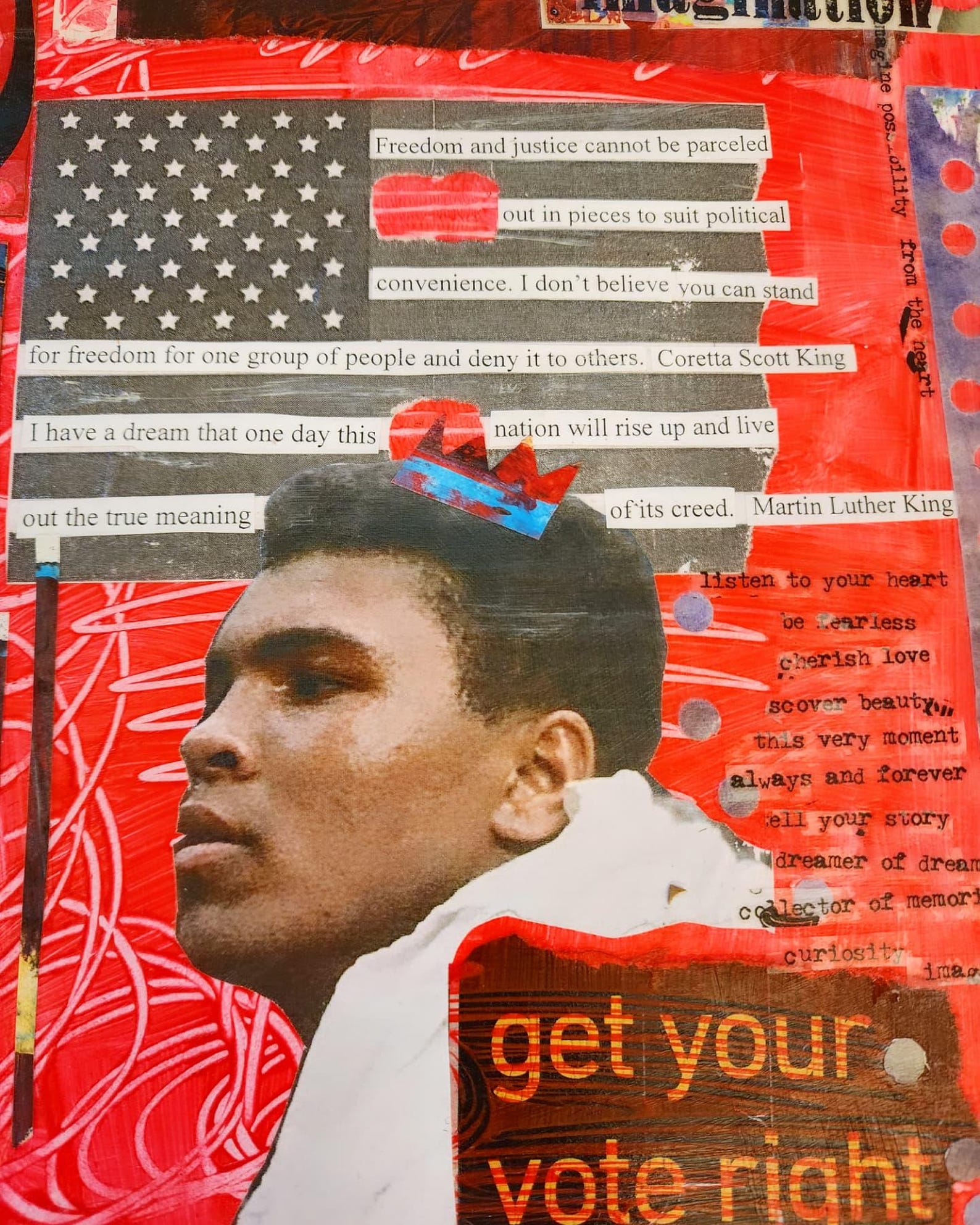 Ali Collage Muhammad Ali Collage Art, Original Framed Mixed Media - Etsy