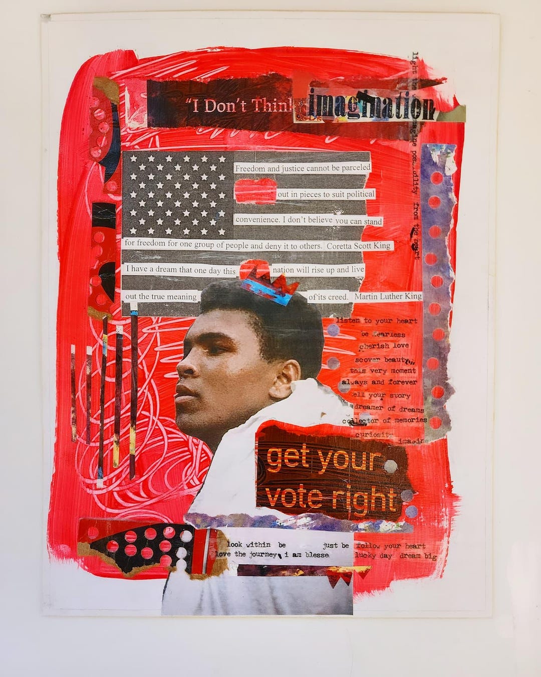 Ali Collage Muhammad Ali Collage Art, Original Framed Mixed Media - Etsy