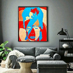 David Bowie, Bowie, Music, Space, Classic Rock, Ziggy Stardust, Spiders from Mars, Changes, 60s, 70s, Abstract Art, Collage, Collage Art