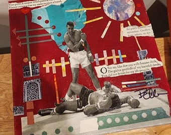 Ali. Muhammad Ali, Collage, Collage Work, Contemporary Art, Boxing, Sports, Greatest Of All Time, The King, King of The Ring, Champion