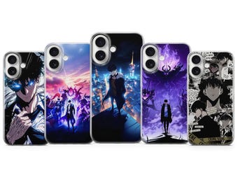 Solo Leveling Anime Phone Case – Sung Jin Woo Shadow Monarch Cover for iPhone 17 16 15 14 13 | Samsung S25 S24 S23 | Pixel 10 9 8