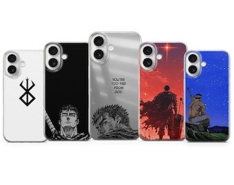 Berserk Guts Phone Case | Dark Anime Aesthetic Protective Cover for iPhone 17 16 15 14 13 12 | Samsung S25 S24 S23 | Pixel 10 9 8