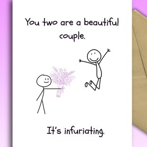 Funny Wedding Card | Sarcastic Anniversary Gift (Digital Download)