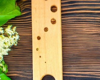 Handcrafted Maple Herb Stripper – 8” Wooden Kitchen Tool for Rosemary, Thyme, Kale & More