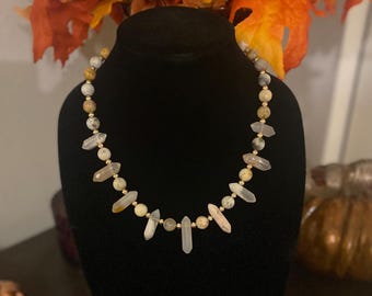 Crazy Lace Agate Statement Necklace