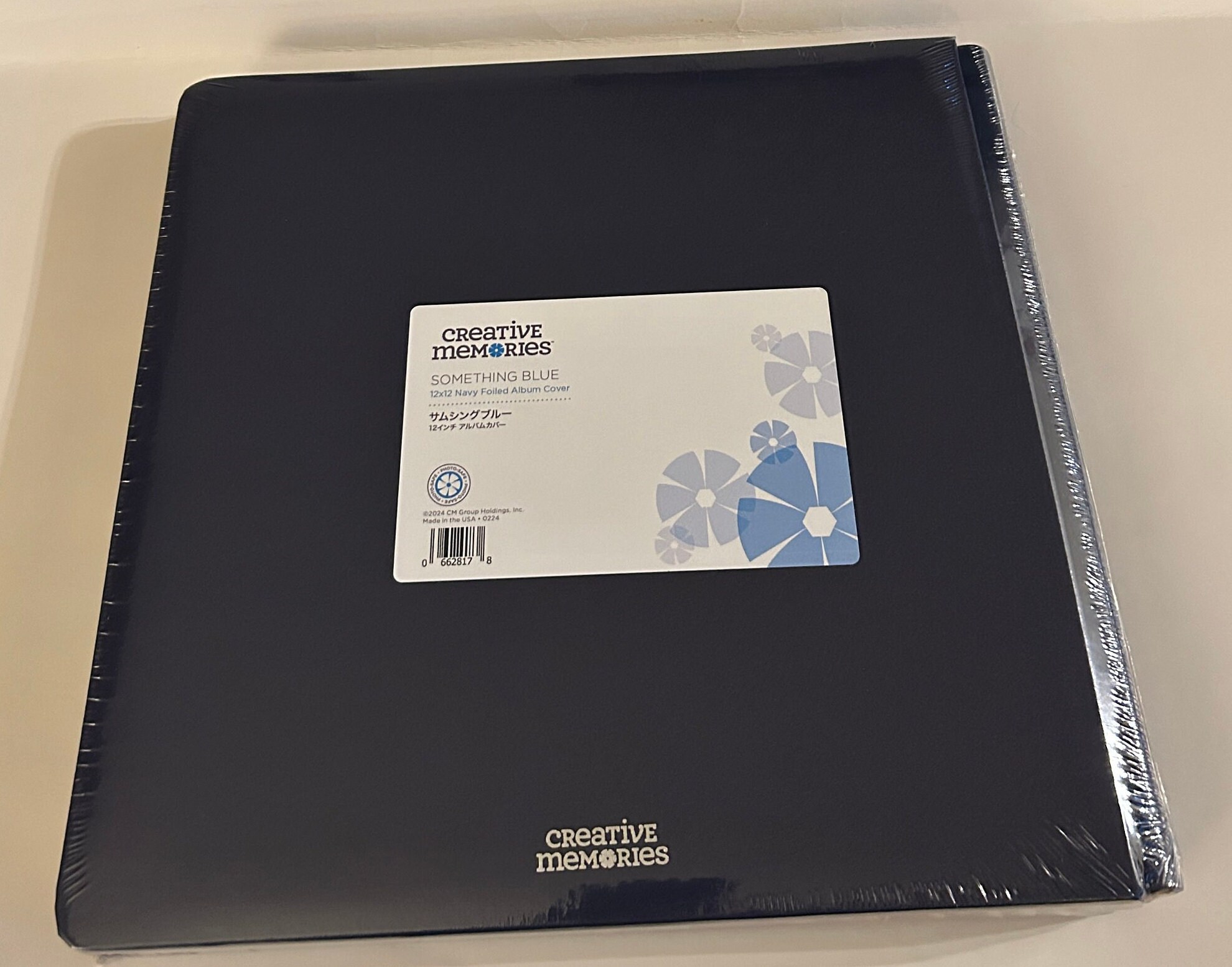 Creative Memories 12インチ台紙・カバーセット Creative Memories 12x12 Navy Something Blue Foiled Flex Album