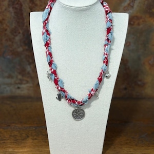 Bandana Charm Necklace - Handmade Western Boho Bandanna Jewelry