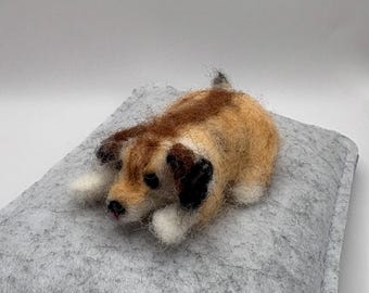 Custom Needle Felted Pet Ornament - 100% Wool Dog, Cat