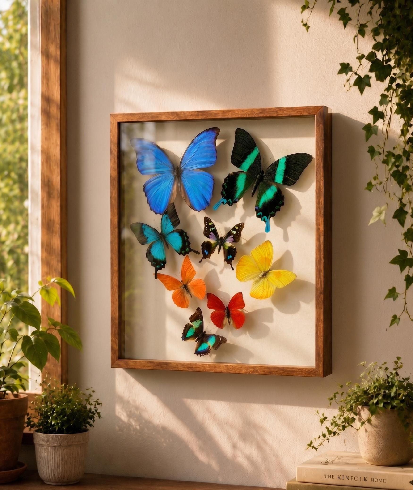 Morpho Butterfly Framed - Etsy