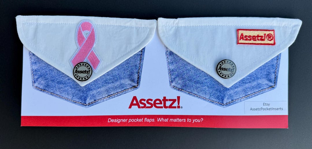 Breast Cancer White Pocket Insert Print, Breast Cancer Pink Ribbon ...