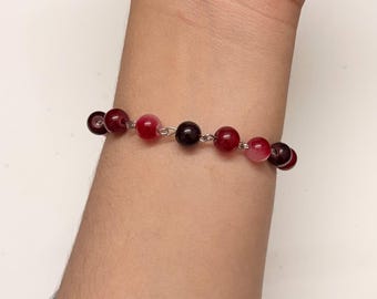 Blood Red Bracelet | Beaded Jewelry | Gift ideas | Trendy Accessories