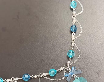 Dreamy Handmade Heart Necklace with Silver Chain | Y2k jewelry | Layered Necklace