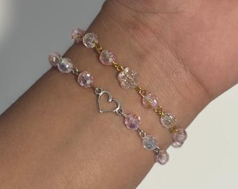 Black charm bracelet | Y2k bracelets | Birthday gift ideas | Golden bracelet