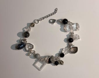 Y2k Black Bracelet |  Unique Teenager gifts | Goth Fairycore Jewelry | Cute Kawaii Bracelet