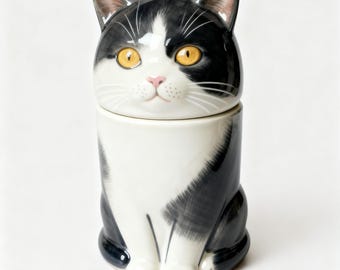 Custom Ceramic Cat Urn – Personalized Pet Memorial Box | Made to Order Keepsake with Optional Engraving