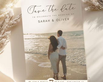 Qr-code trouwkaartsjabloon foto | Qr-codes voor minimale huwelijksuitnodigingen | Trouwkaarten Persoonlijke foto | Trouwuitnodiging met foto