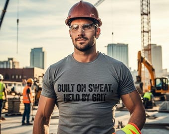 Grit & Sweat Unisex Tee: maglietta motivazionale in cotone per l'allenamento