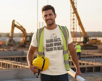 Maglietta in cotone pesante "Hard Work": regalo per operaio edile