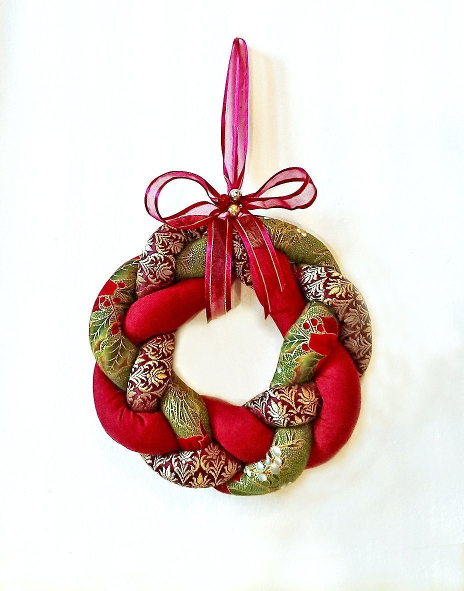 Petite Couronne De Noël Suspendue – Décoration Artisanale Pour Sapin