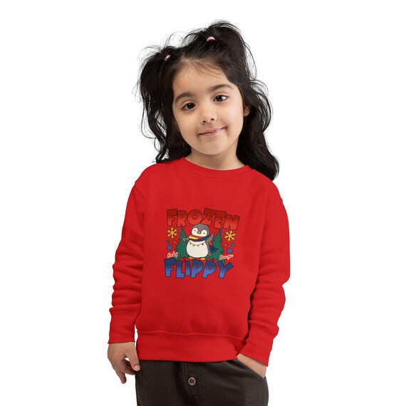 Frozen Flippy Penguin Toddler Sweatshirt | Perfect Christmas Gift , Holiday Winter Kids Top