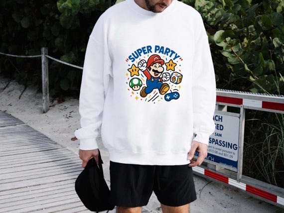 Super Mario Party Sweatshirt: Unisex Gamer Graphic Crewneck