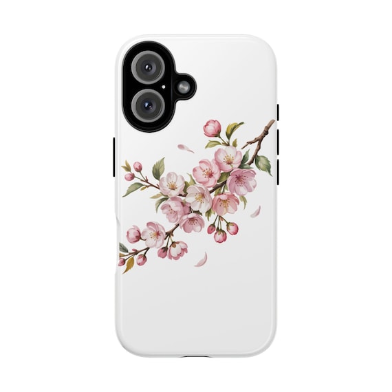 Floral Phone Case - Aesthetic Tough Cases for Spring, Cute Phone Cover for Girls, Blossom Design, Mother's Day Gift, Custom Cases