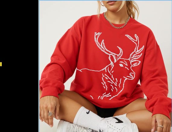 Merry Christmas Sweatshirt , deer sweatshirt , gift for holiday season