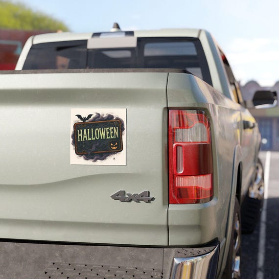 Halloween Car Magnet: Zombie Escape Vehicle Decor