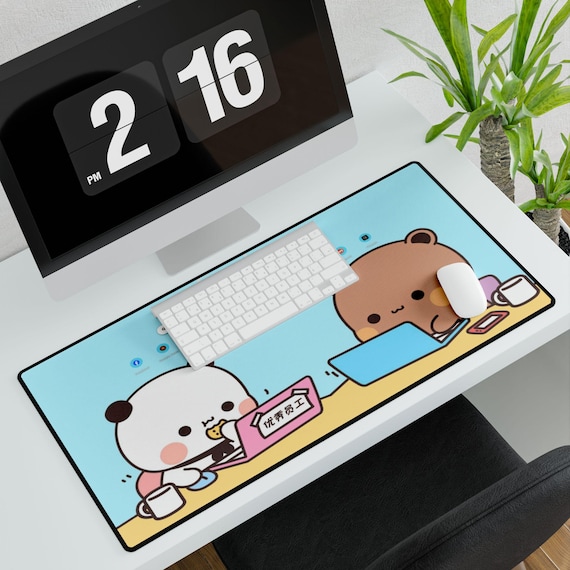 Dudu and Bubu , desk mat | Large Mousepad Office Desk Mat