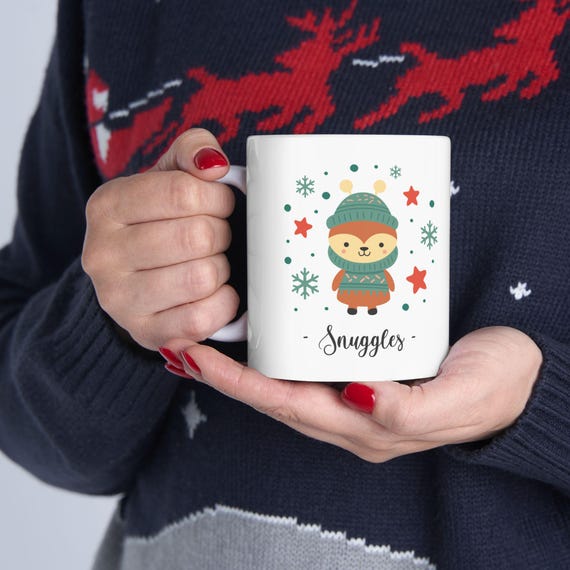 Cute Elf Snowflakes mug | Christmas holiday ceramic mug | Coffee mug | Perfect gift for Christmas