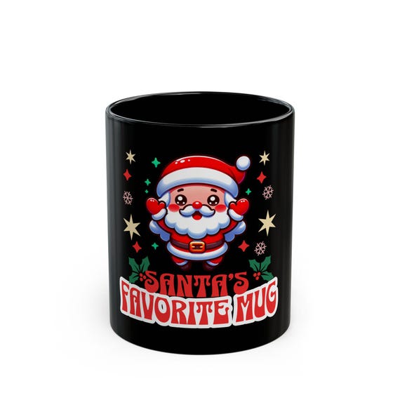 Santa's Favorite Mug - Festive Coffee Cup for Christmas, Holiday Gift, Cute Mug for Coffee Lovers, Santa-Themed Drinkware