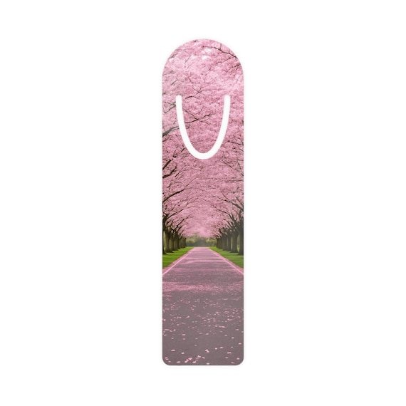 Cherry Blossom Path Bookmark | Floral Spring Reading Accessory