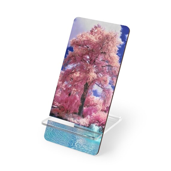 Beautiful pink flowers Landscape Mobile Stand | Phone Display Stand