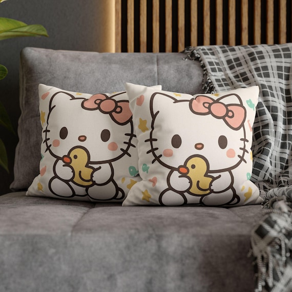 Hello Kitty Pillowcase: Faux Suede Kids Room Decor