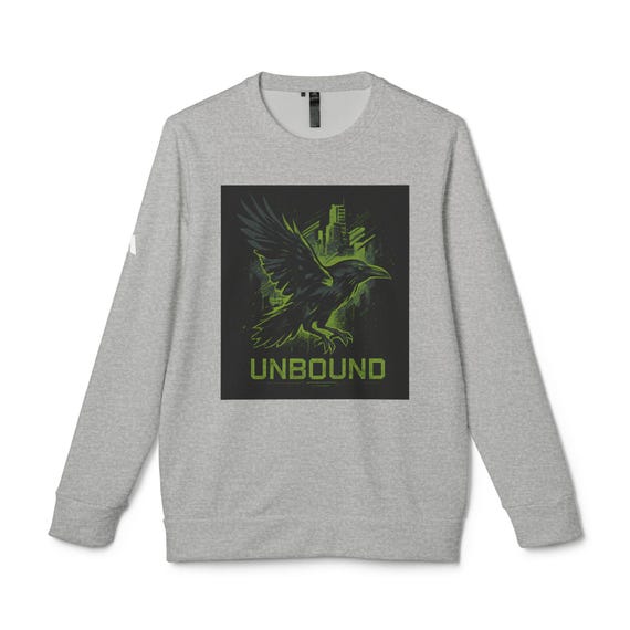 Raven Graphic Crewneck Sweatshirt: Unisex Fleece Pullover