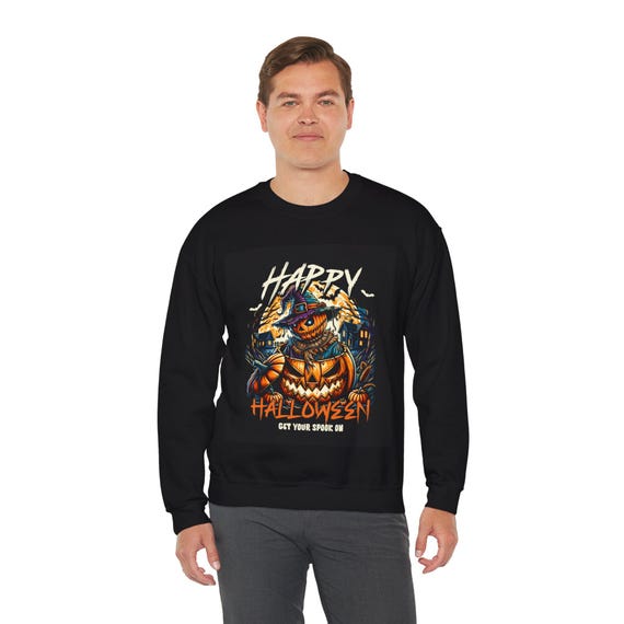 Happy Halloween Crewneck Sweatshirt | Relax, Halloween, Cozy Wear, Casual Gift, Unisex Sweater
