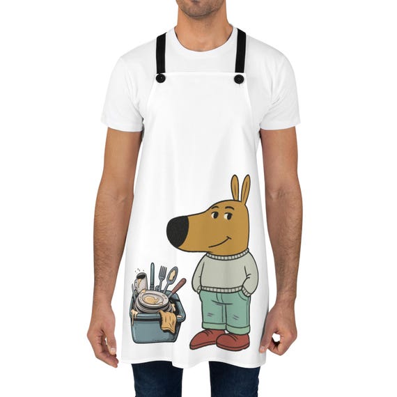 Cleaning dishes? Cartoon Dog Apron | Cute Kitchen Cooking Apron