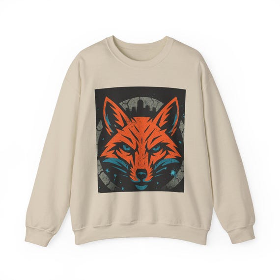 Fox Graphic Crewneck Sweatshirt: Unisex Cozy Pullover