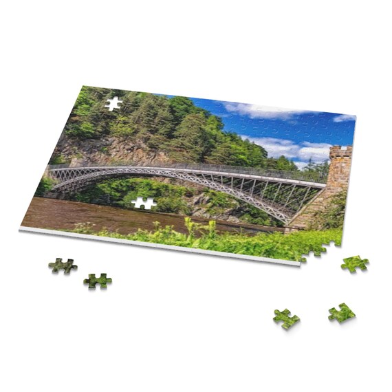 Iron Arch Bridge River Puzzle | Scenic Landscape Jigsaw