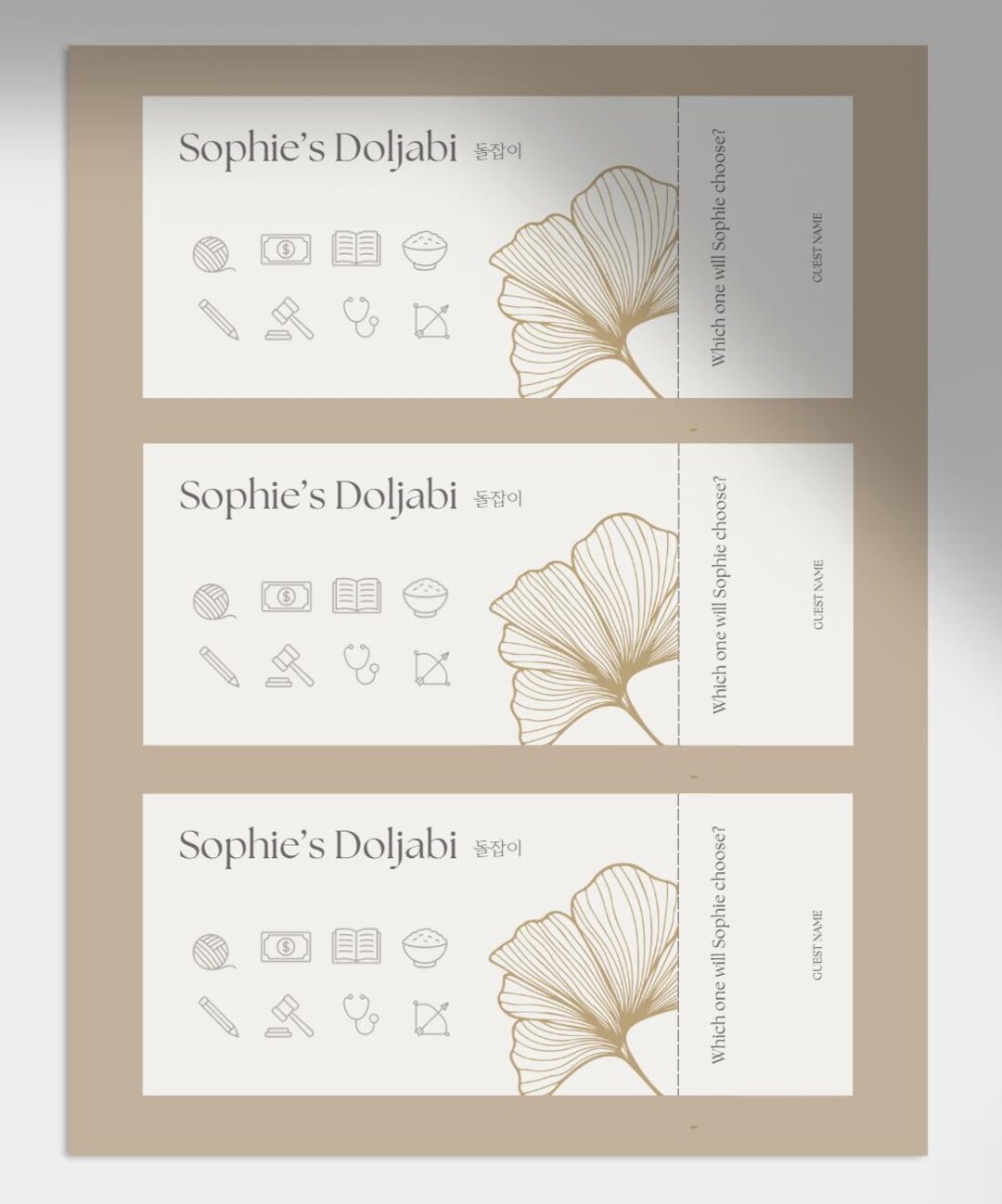 Guessing Raffle Doljabi Guessing Raffle Template (autumn/summer) | Korean First ...