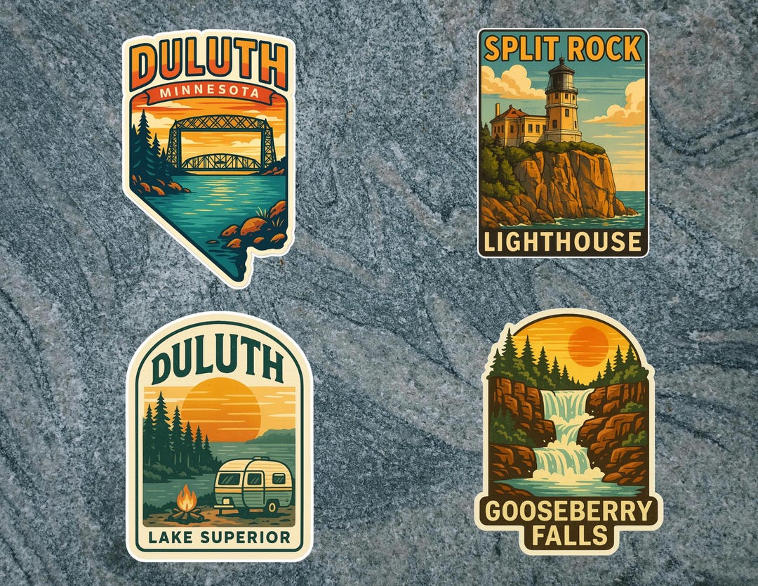 Duluth Lake Superior Sticker Sheets, Travel Stickers, Scrapbooking ...