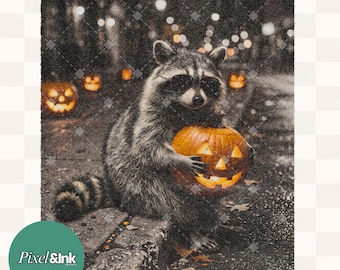 Halloween Wasbeer PNG, Grappig Wasbeer Pompoen Shirt Ontwerp, Spooky Vintage Digitale Download, Spooky Pompoen Shirt Grafische Afbeelding