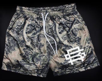 Handmade Camo Mesh Gym Shorts
