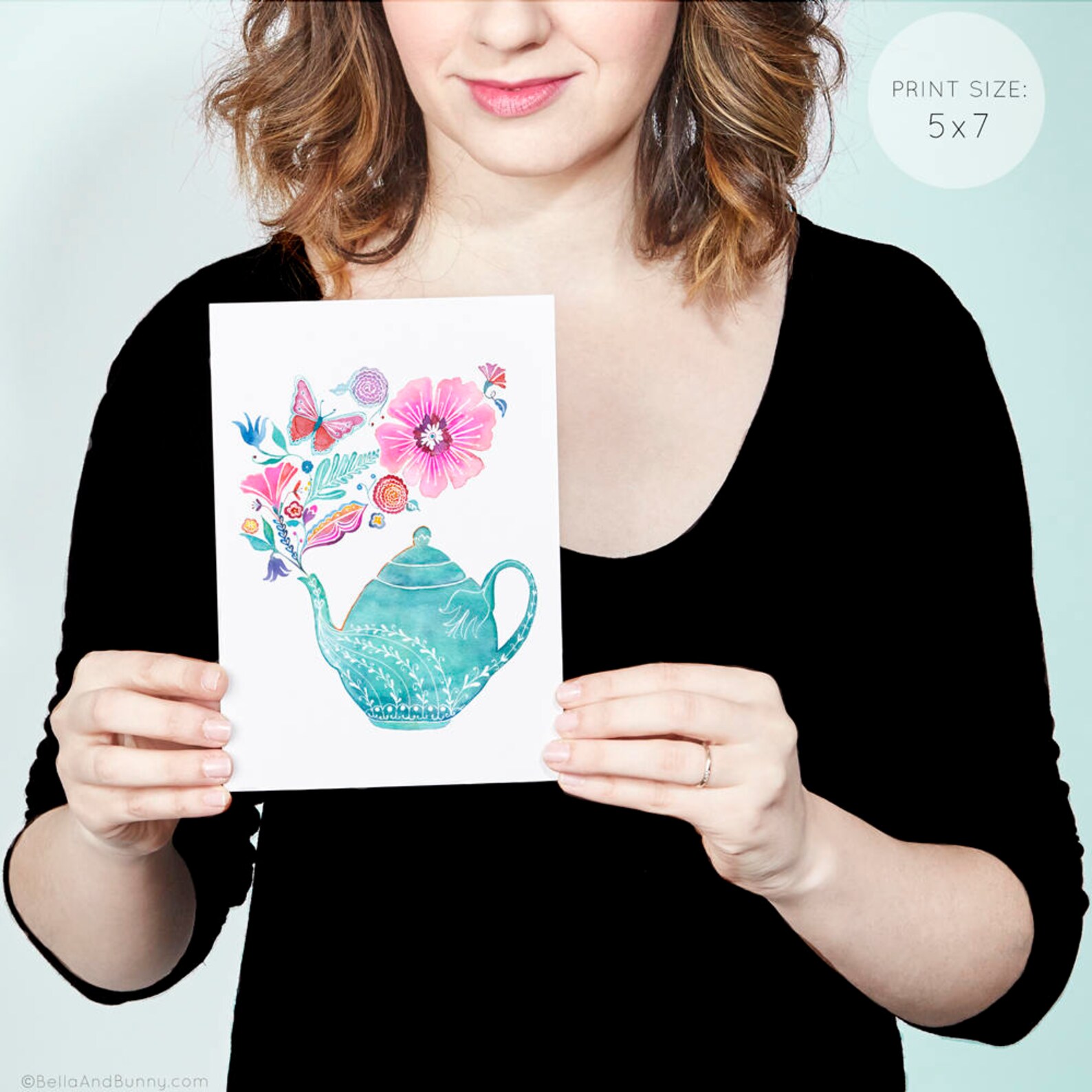 PRINT / Blooming Tea Etsy